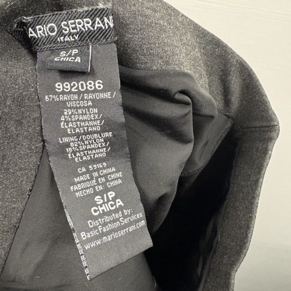 Mario Serrani Italy Charcoal Gray Ponte Knit Pencil Skirt Stretch Lined Small - Picture 4 of 5